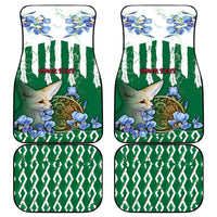 Personalized Algeria Car Mats Fennec And Iris Grunge Style - Wonder Print Shop