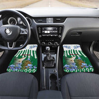 Personalized Algeria Car Mats Fennec And Iris Grunge Style - Wonder Print Shop
