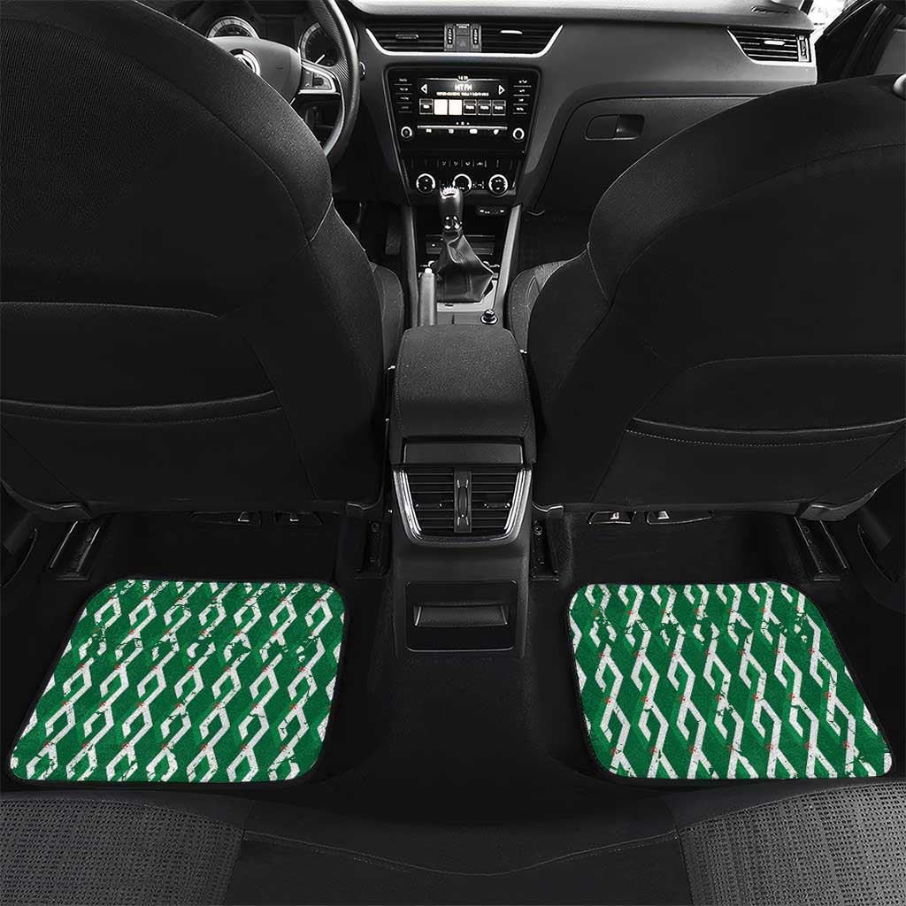 Personalized Algeria Car Mats Fennec And Iris Grunge Style - Wonder Print Shop