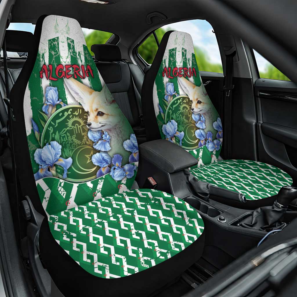 Algeria Car Seat Cover Fennec And Iris Grunge Style - Wonder Print Shop