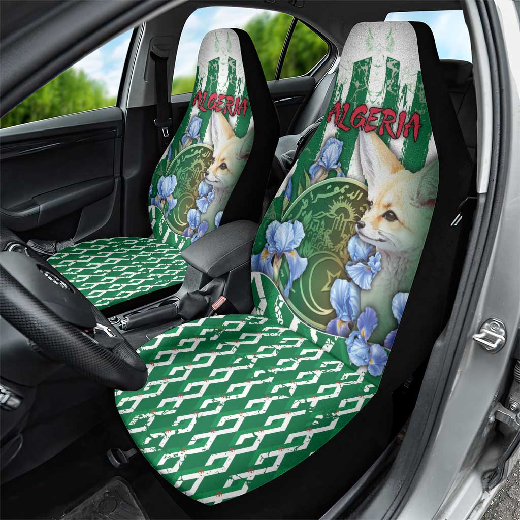 Algeria Car Seat Cover Fennec And Iris Grunge Style - Wonder Print Shop