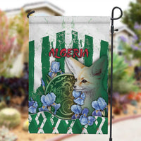 Algeria Garden Flag Fennec And Iris Grunge Style - Wonder Print Shop