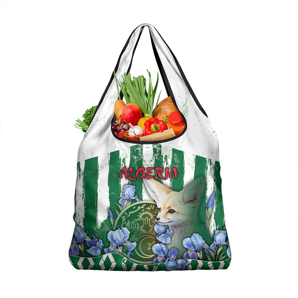 Algeria Grocery Bag Fennec And Iris Grunge Style - Wonder Print Shop