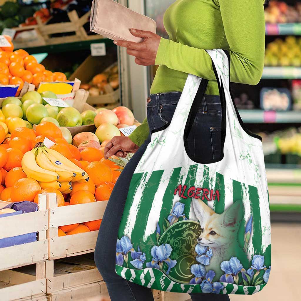 Algeria Grocery Bag Fennec And Iris Grunge Style - Wonder Print Shop