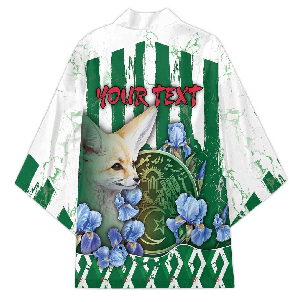 Personalized Algeria Kimono Fennec And Iris Grunge Style - Wonder Print Shop