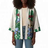 Personalized Algeria Kimono Fennec And Iris Grunge Style - Wonder Print Shop