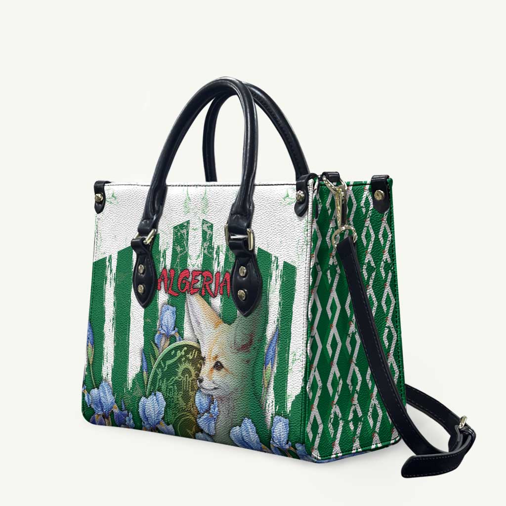 Algeria Leather Bag Fennec And Iris Grunge Style - Wonder Print Shop