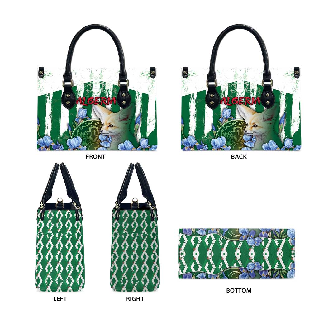 Algeria Leather Bag Fennec And Iris Grunge Style - Wonder Print Shop