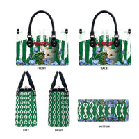 Algeria Leather Bag Fennec And Iris Grunge Style - Wonder Print Shop