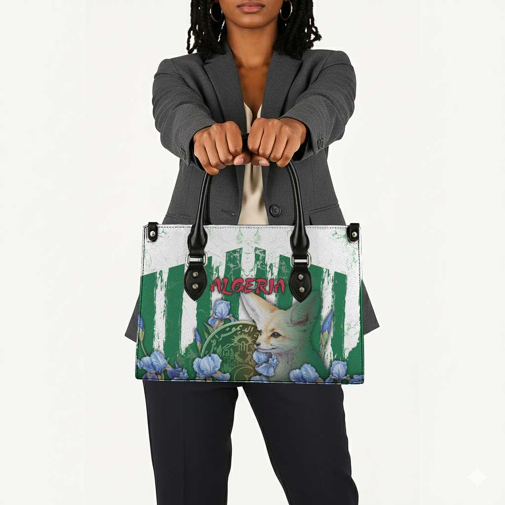 Algeria Leather Bag Fennec And Iris Grunge Style - Wonder Print Shop
