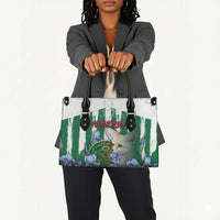 Algeria Leather Bag Fennec And Iris Grunge Style - Wonder Print Shop