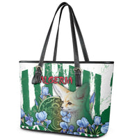 Algeria Leather Tote Bag Fennec And Iris Grunge Style - Wonder Print Shop