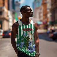 Personalized Algeria Men Tank Top Fennec And Iris Grunge Style - Wonder Print Shop