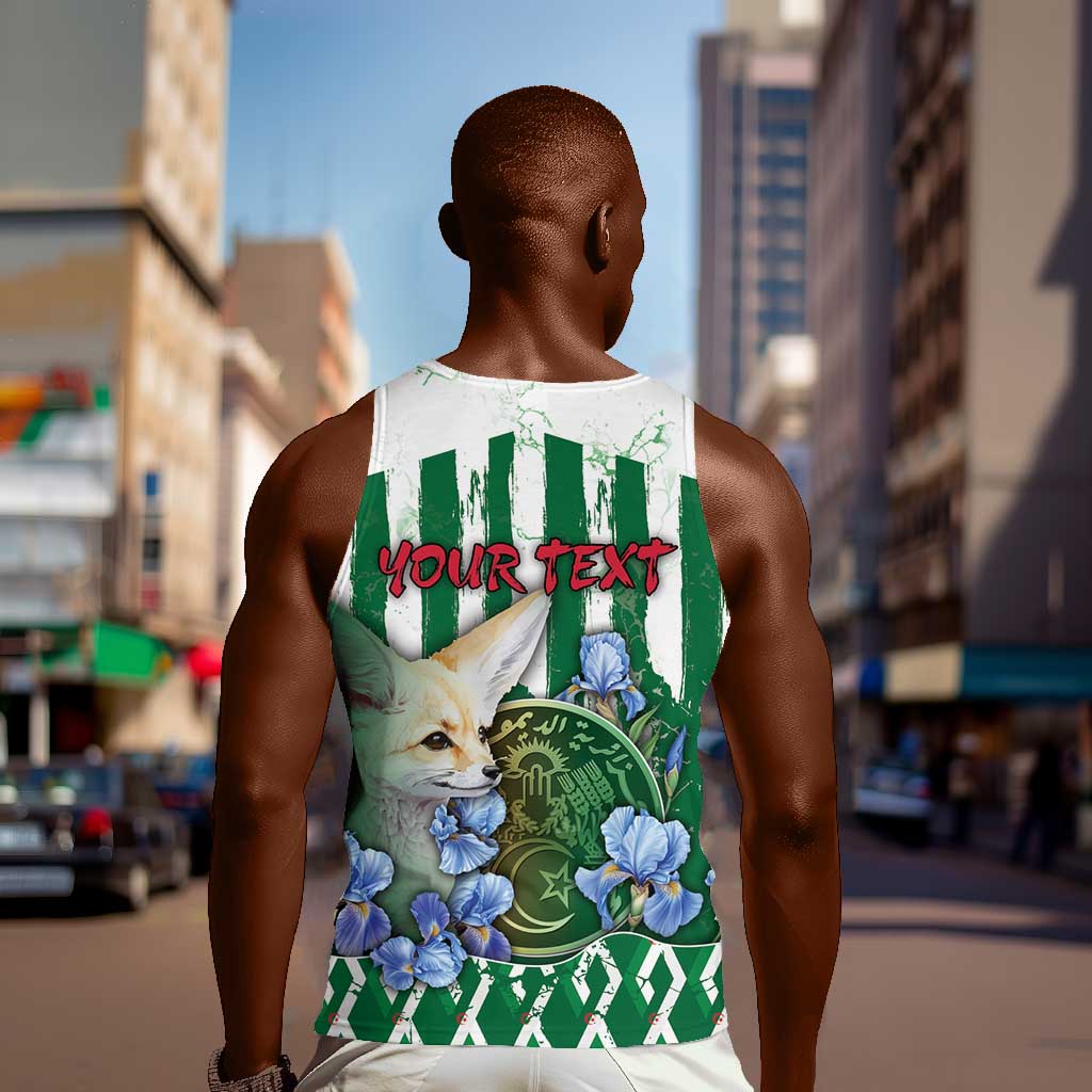 Personalized Algeria Men Tank Top Fennec And Iris Grunge Style - Wonder Print Shop
