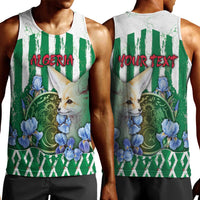 Personalized Algeria Men Tank Top Fennec And Iris Grunge Style - Wonder Print Shop