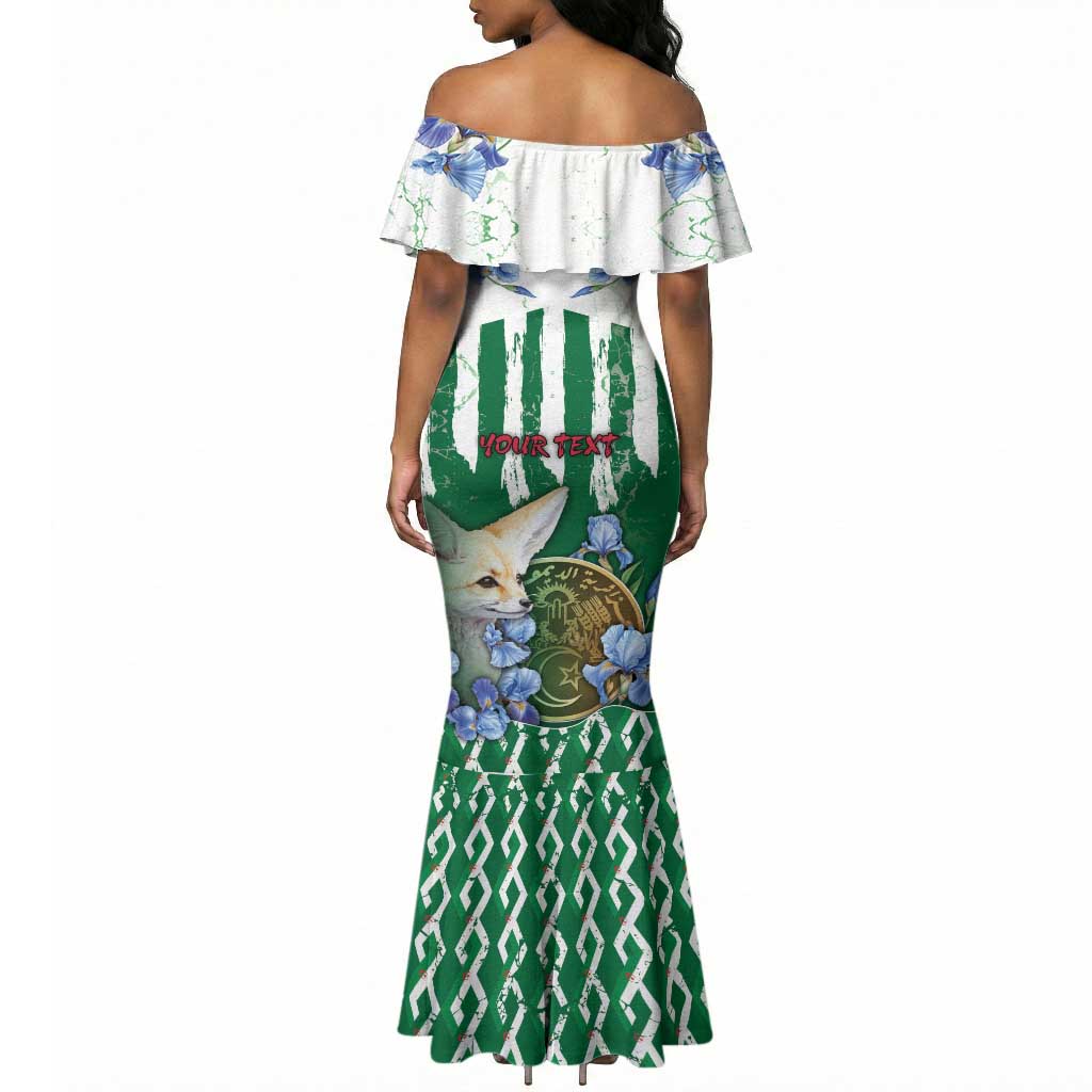 Personalized Algeria Mermaid Dress Fennec And Iris Grunge Style - Wonder Print Shop