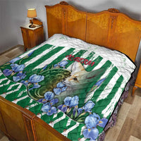 Algeria Quilt Fennec And Iris Grunge Style - Wonder Print Shop