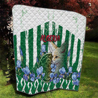 Algeria Quilt Fennec And Iris Grunge Style - Wonder Print Shop
