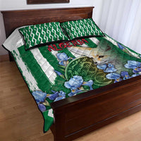 Algeria Quilt Bed Set Fennec And Iris Grunge Style - Wonder Print Shop