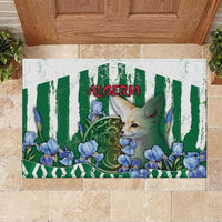 Algeria Rubber Doormat Fennec And Iris Grunge Style - Wonder Print Shop