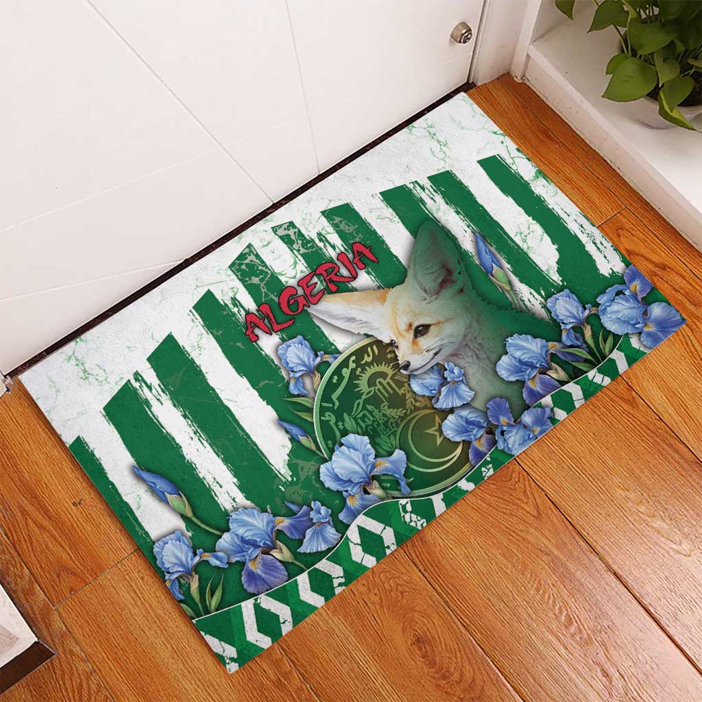 Algeria Rubber Doormat Fennec And Iris Grunge Style - Wonder Print Shop