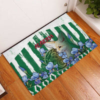 Algeria Rubber Doormat Fennec And Iris Grunge Style - Wonder Print Shop