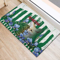 Algeria Rubber Doormat Fennec And Iris Grunge Style - Wonder Print Shop