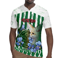 Personalized Algeria Rugby Jersey Fennec And Iris Grunge Style - Wonder Print Shop