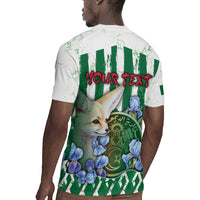 Personalized Algeria Rugby Jersey Fennec And Iris Grunge Style - Wonder Print Shop