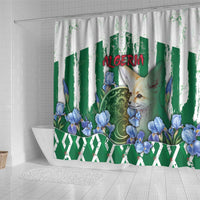 Algeria Shower Curtain Fennec And Iris Grunge Style - Wonder Print Shop