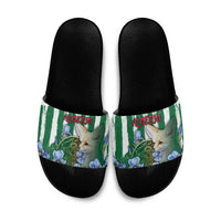 Algeria Slide Sandals Fennec And Iris Grunge Style - Wonder Print Shop