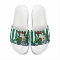 Algeria Slide Sandals Fennec And Iris Grunge Style - Wonder Print Shop