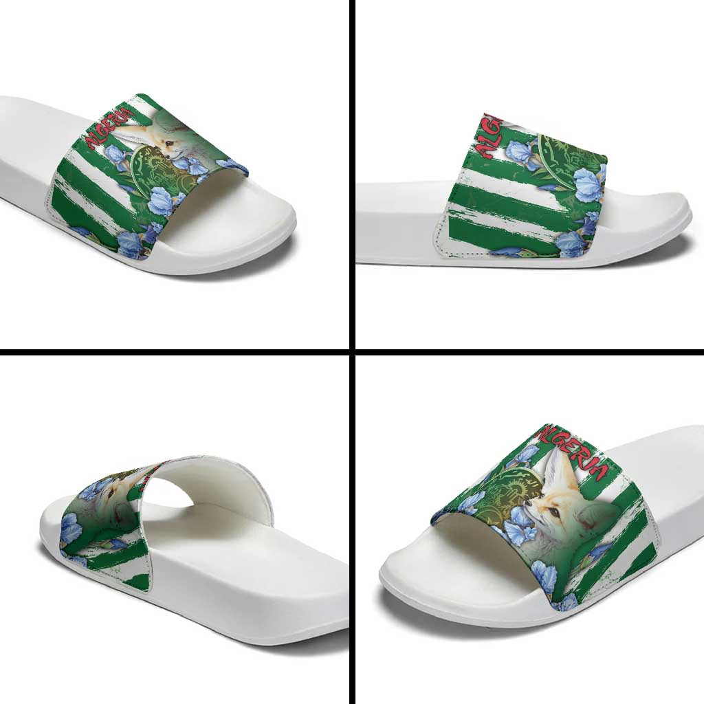 Algeria Slide Sandals Fennec And Iris Grunge Style - Wonder Print Shop