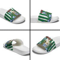 Algeria Slide Sandals Fennec And Iris Grunge Style - Wonder Print Shop