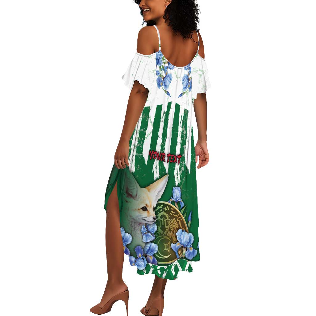 Personalized Algeria Summer Maxi Dress Fennec And Iris Grunge Style - Wonder Print Shop