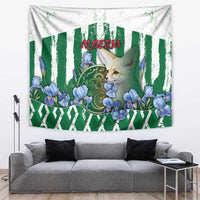 Algeria Tapestry Fennec And Iris Grunge Style - Wonder Print Shop