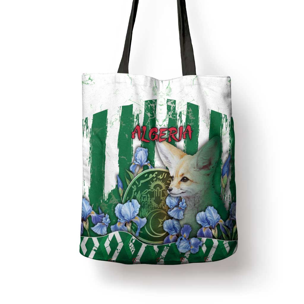 Algeria Tote Bag Fennec And Iris Grunge Style - Wonder Print Shop