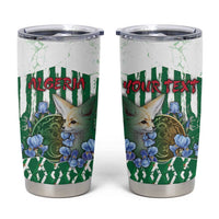Personalized Algeria Tumbler Cup Fennec And Iris Grunge Style - Wonder Print Shop