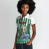 Personalized Algeria Women Polo Shirt Fennec And Iris Grunge Style - Wonder Print Shop