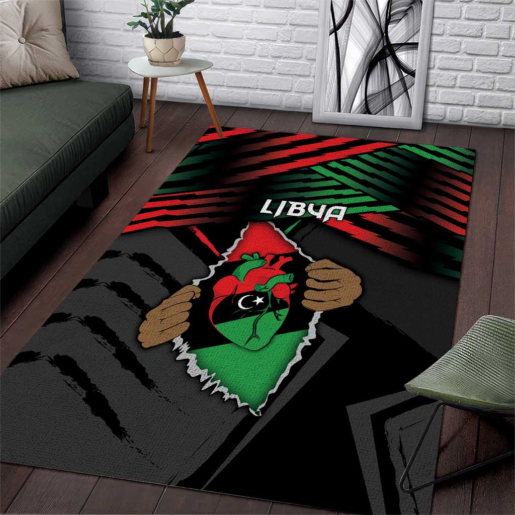 Libya In My Veins Area Rug - Wonder Print Shop