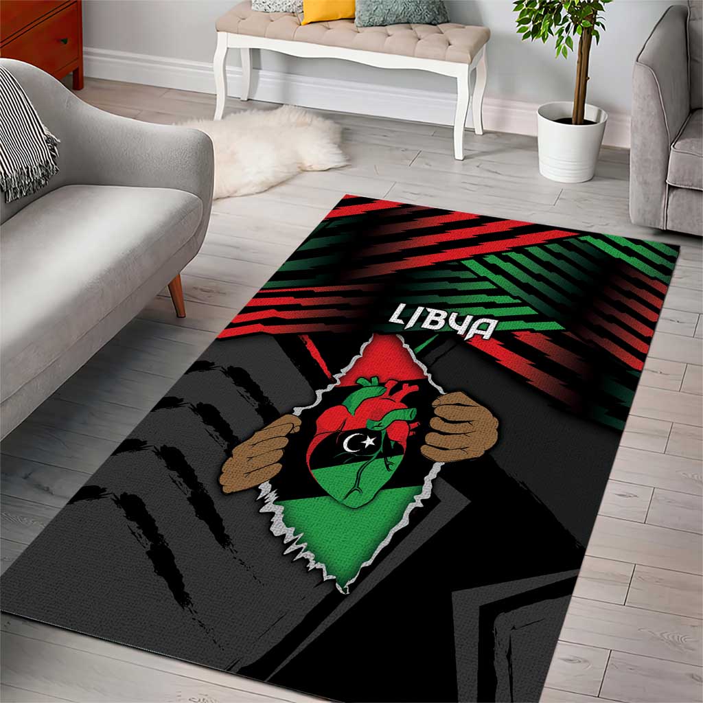 Libya In My Veins Area Rug - Wonder Print Shop