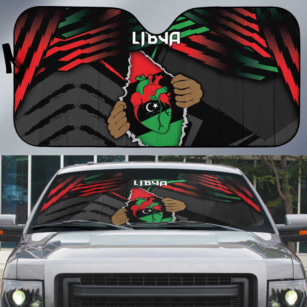 Libya In My Veins Auto Sun Shade - Wonder Print Shop
