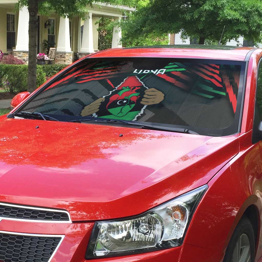Libya In My Veins Auto Sun Shade - Wonder Print Shop