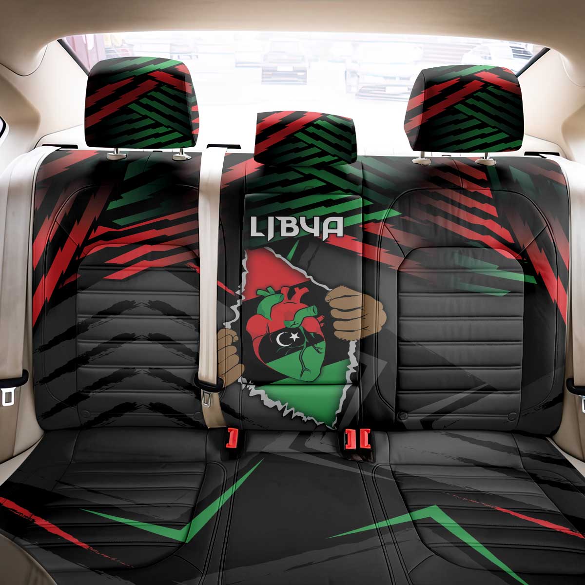 Libya In My Veins Back Car Seat Cover - Wonder Print Shop