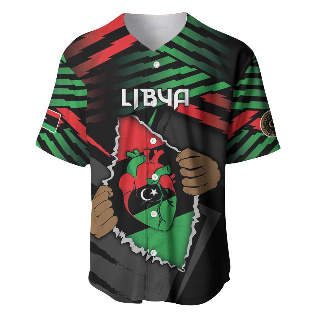 Personalized Libya In My Veins Baseball Jersey - Wonder Print Shop