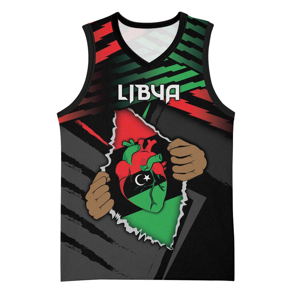 Personalized Libya In My Veins Basketball Jersey - Wonder Print Shop
