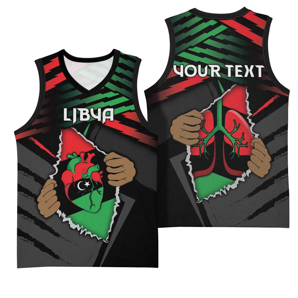 Personalized Libya In My Veins Basketball Jersey - Wonder Print Shop
