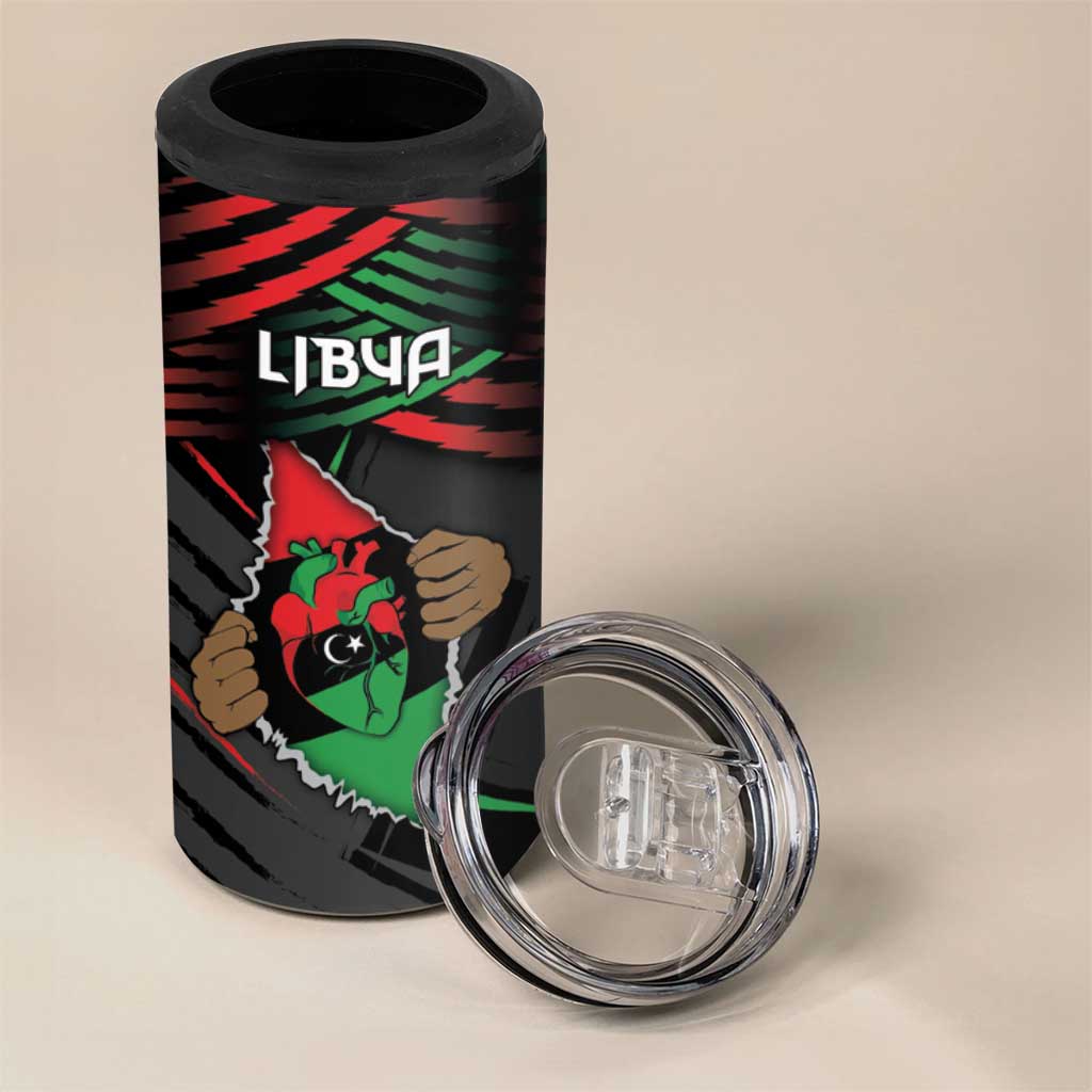Personalized Libya In My Veins 4 in 1 Can Cooler Tumbler - Wonder Print Shop
