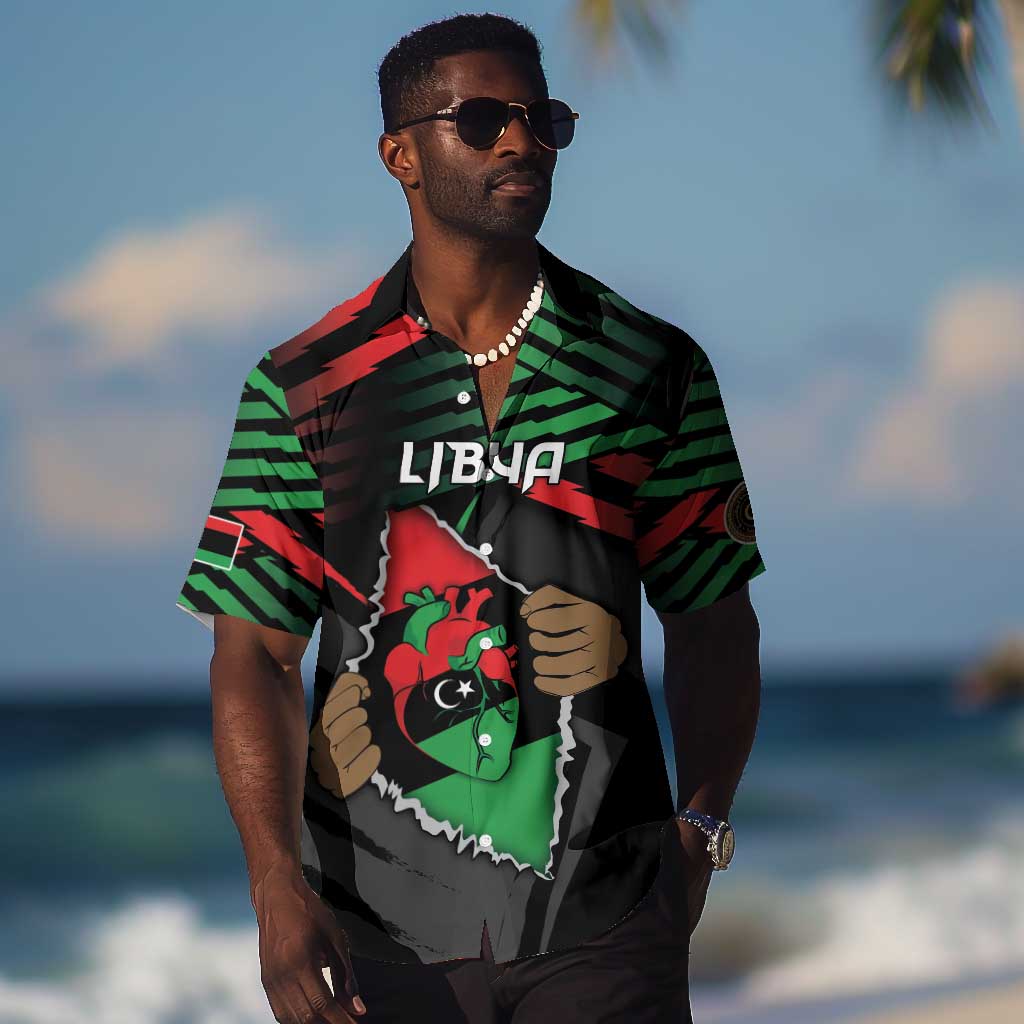 Personalized Libya In My Veins Hawaiian Shirt - Wonder Print Shop