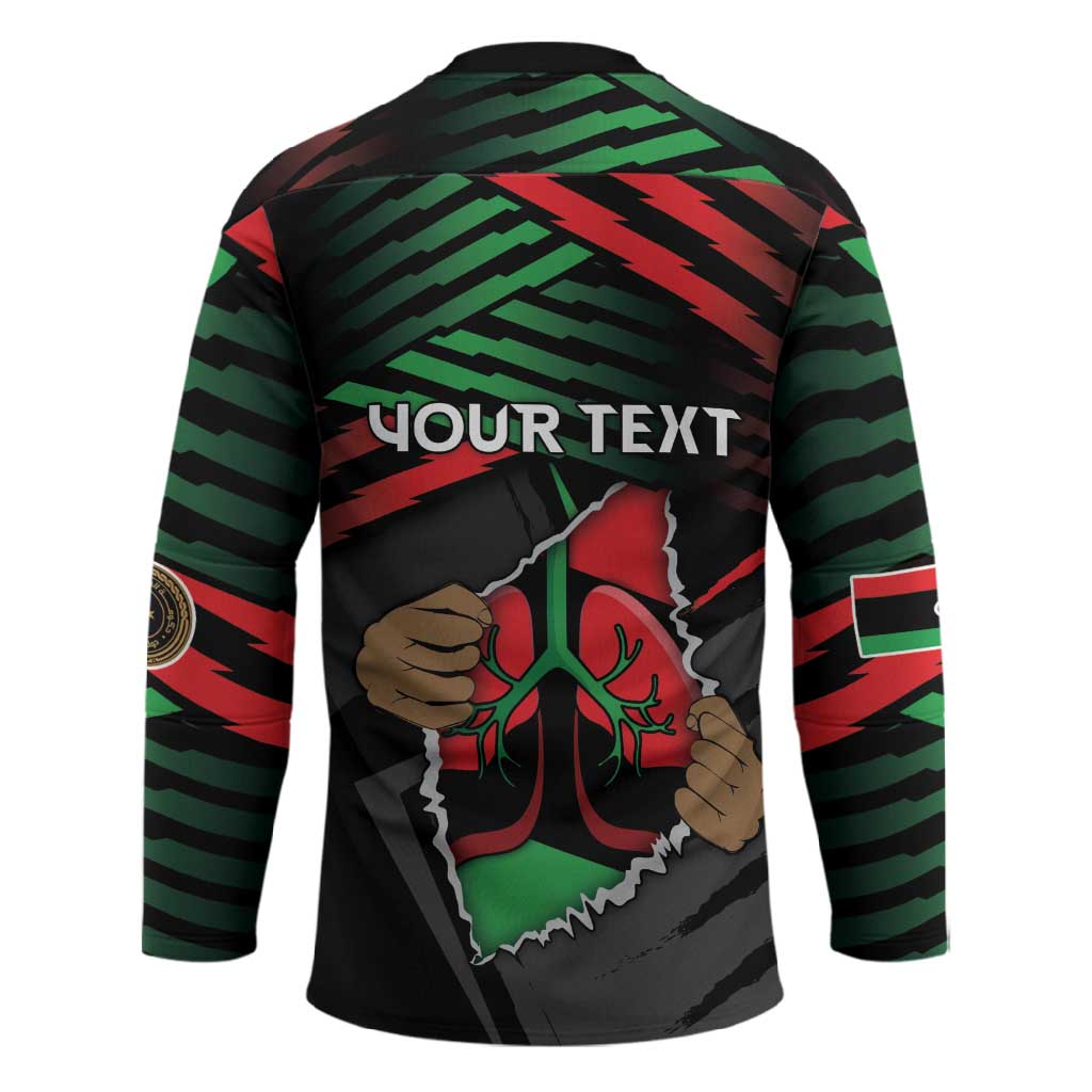 Personalized Libya In My Veins Hockey Jersey - Wonder Print Shop